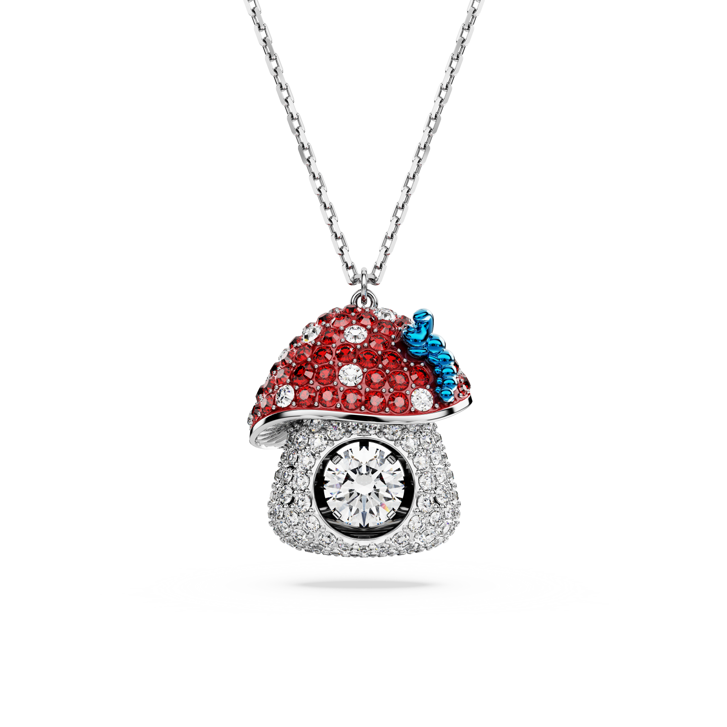 Swarovski - Pendente Alice in Wonderland, Fungo, Rosso, Placcato rodio Ref. 5682811 - SWAROVSKI