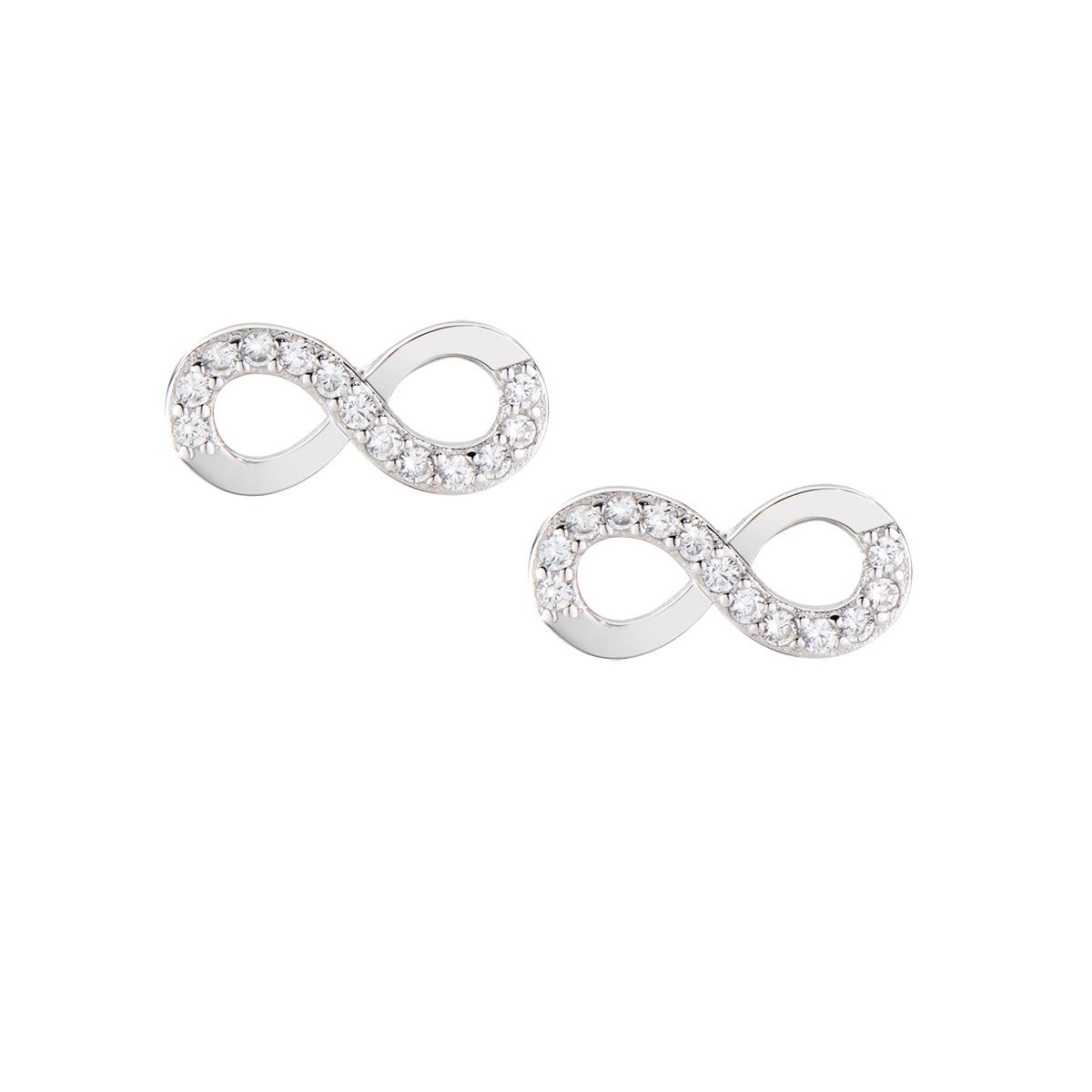 Orecchini Diamonds Infinito Zirconi Bianchi - Amen Collection Ref. EIBBZ3 - AMEN