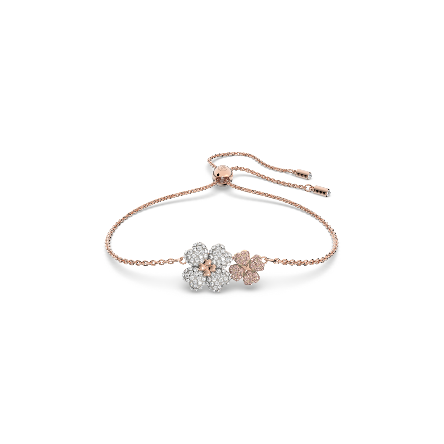 Swarovski - Braccialetto Latisha, Fiore, Multicolore, Placcato color oro rosa Ref. 5636591 - SWAROVSKI