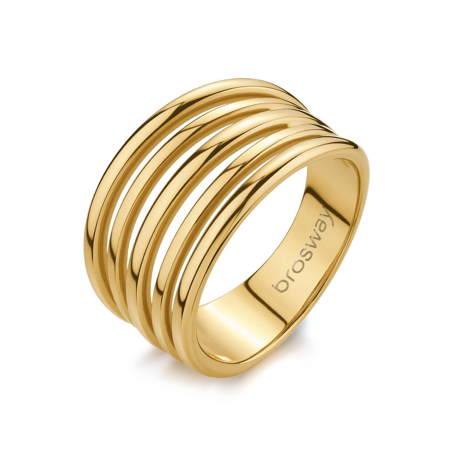 Brosway - Anello 20 AURA in acciaio 316L, finitura pvd colore oro Ref. BAU34E - BROSWAY