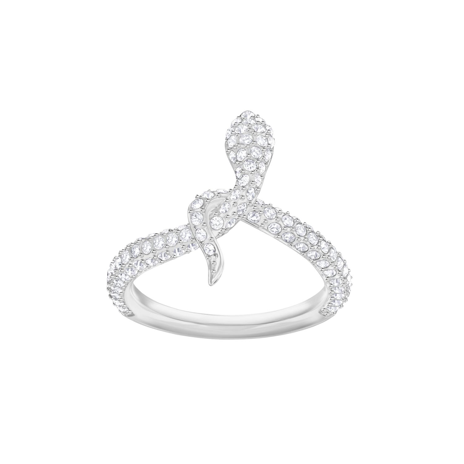 Swarovski - Anello Leslie, bianco, Placcatura rodio Ref. 5402446 - SWAROVSKI
