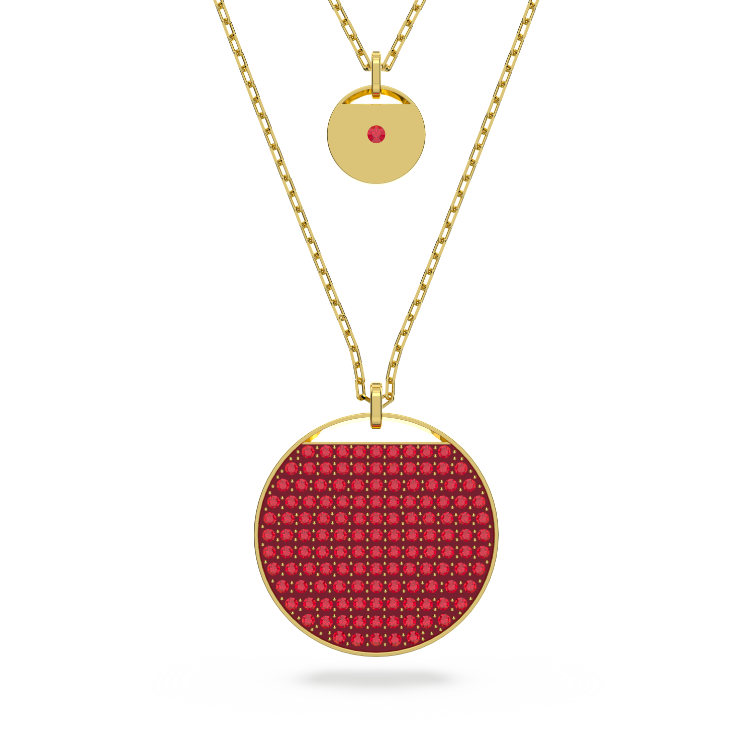 Swarovski - Pendente stratificato Ginger, Rosso, Placcato color oro Ref. 5642940 - SWAROVSKI