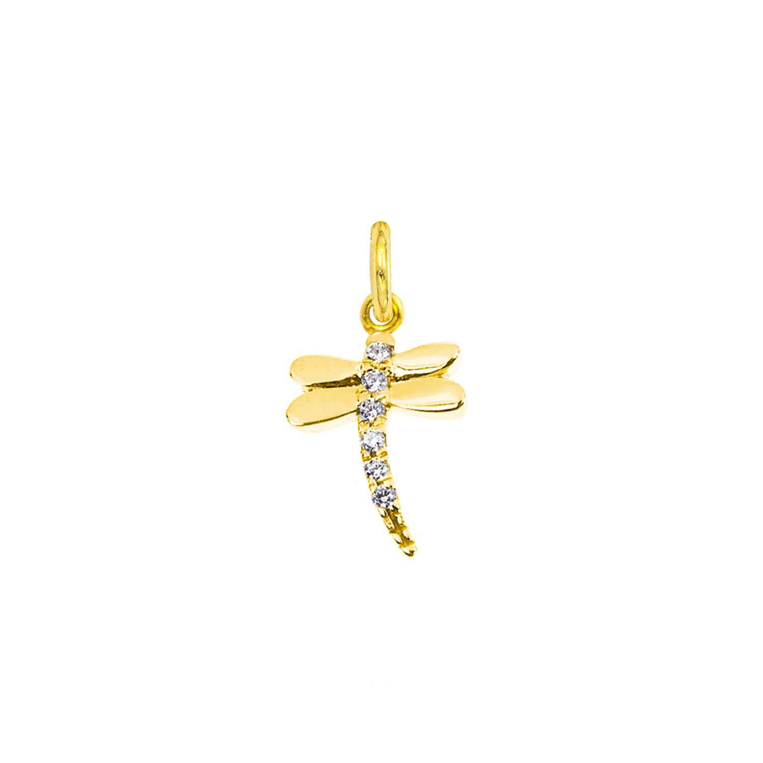 Charm Libellula in Oro 9 Kt e Zirconi  Ref. A0177G9 - FACCO