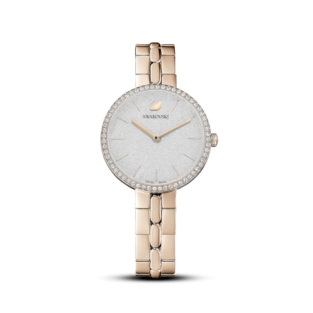 Orologio Swarovski - cosmopolitan, bracciale di metallo, bianco, pvd tonalit&agrave; oro champagne Ref. 5517794 - SWAROVSKI