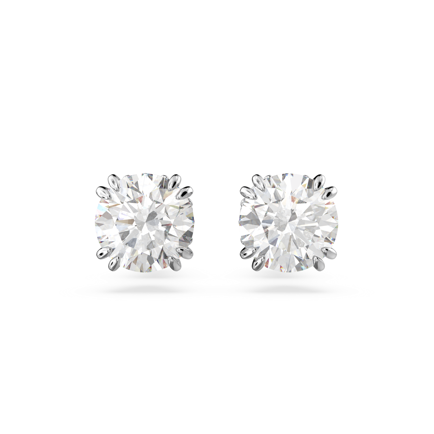 Swarovski - Orecchini a lobo Constella, Taglio tondo, Bianchi, Placcato rodio Ref. 5636712 - SWAROVSKI