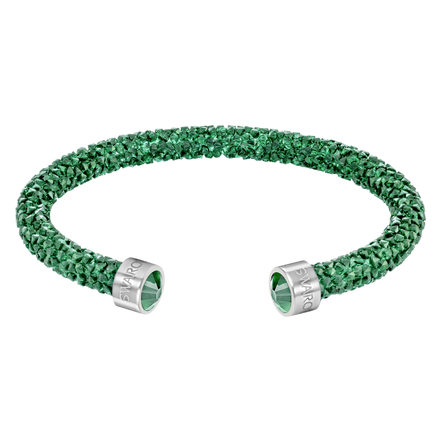 Swarovski - Bracciale rigido Crystaldust, verde, acciaio inossidabile Ref. 5292919 - SWAROVSKI