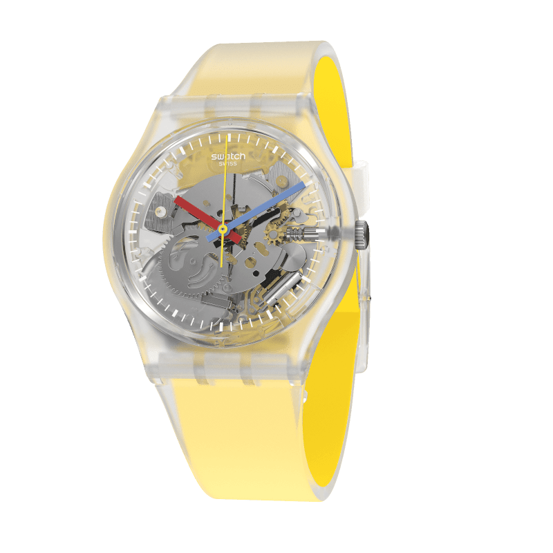 Orologio Swatch Clearly Yellow Striped Ref. GE291 - SWATCH