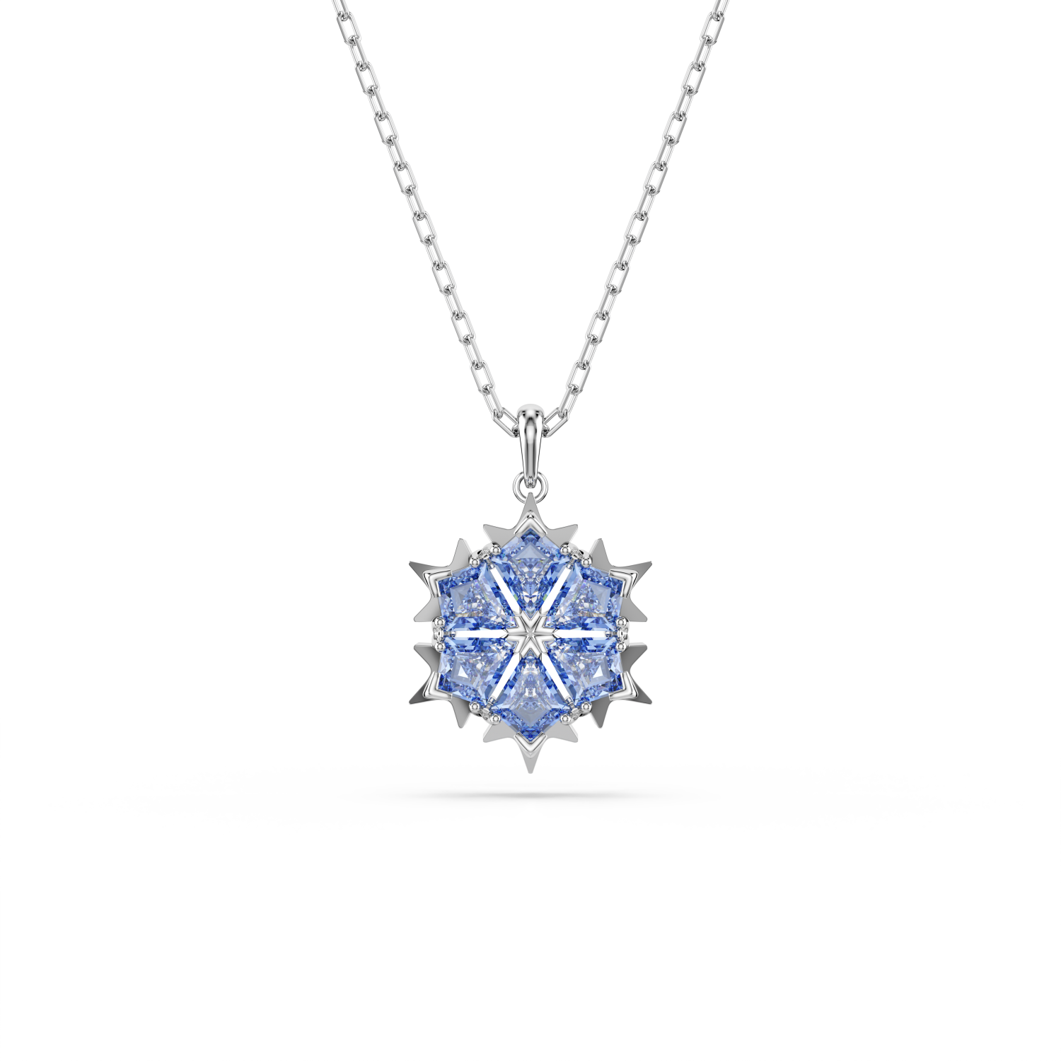 Swarovski - Pendente Magic, Fiocco Di Neve, Blu, Placcato rodio Ref. 5735399 - SWAROVSKI