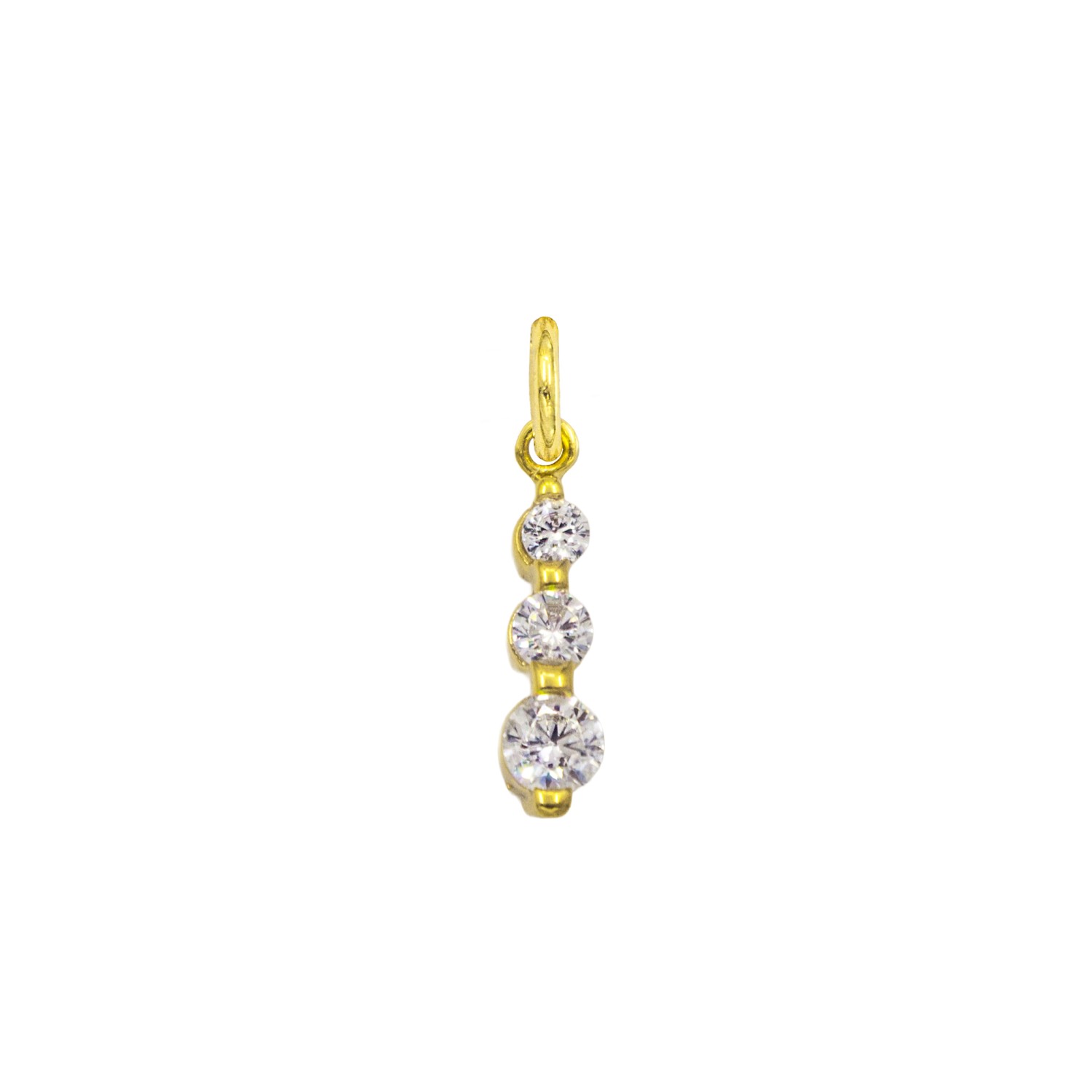 Charm Luce in Oro 9 Kt e Zirconi  Ref. A0169G9 - FACCO