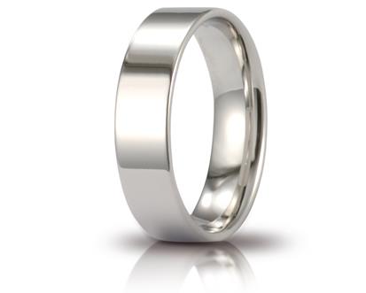 Fede Unoaerre Cerchi di Luce  mm. 5  in Oro Bianco Ref. 50AFC111-04 - UNOAERRE