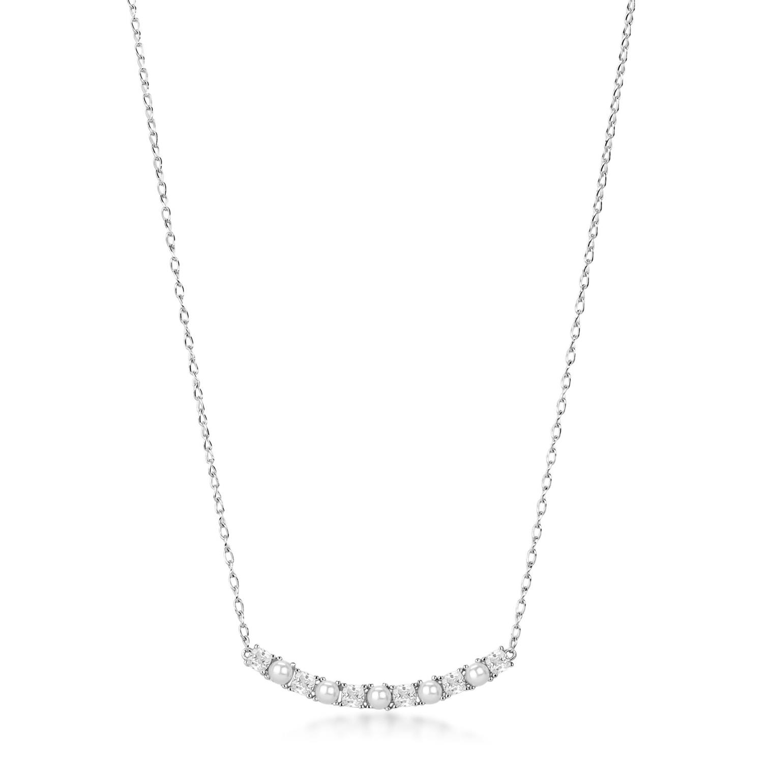 Brosway - Collana FANCY in argento 925/1000 rodiato, con perle e cubic zirconia white Ref. FIW171 - BROSWAY