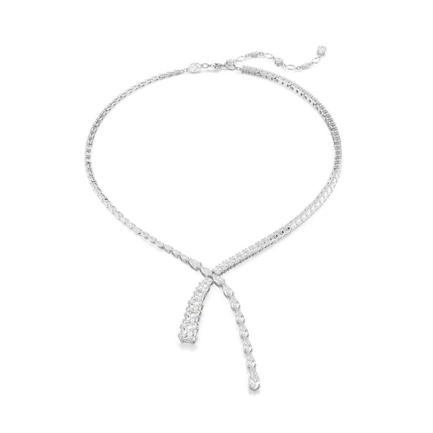 Swarovski - Collana a Y Matrix, Taglio misto, Bianco, Placcato rodio Ref. 5692533 - SWAROVSKI