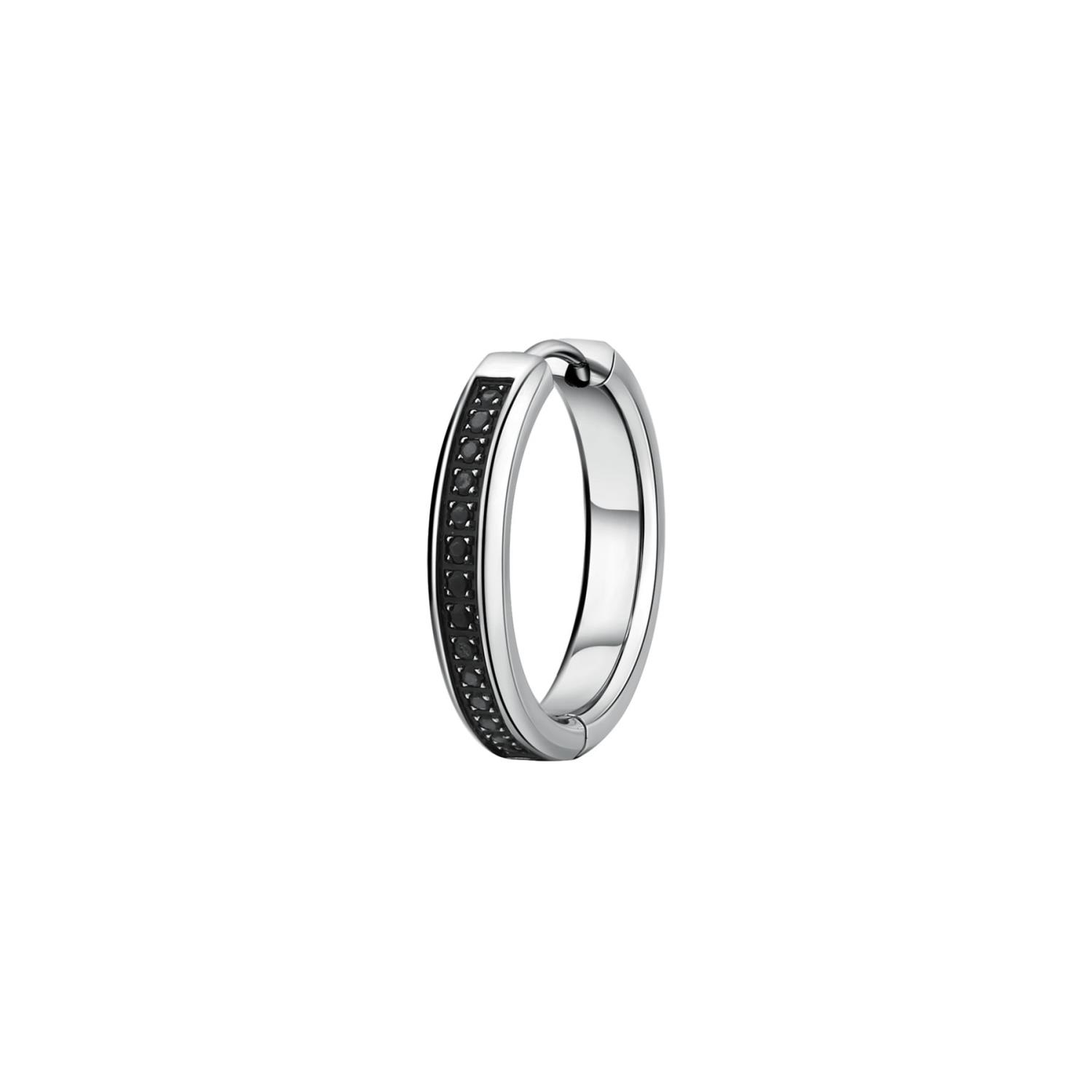 Brosway - Orecchino INK in acciaio e cubic zirconia black Ref. BIK120 - BROSWAY