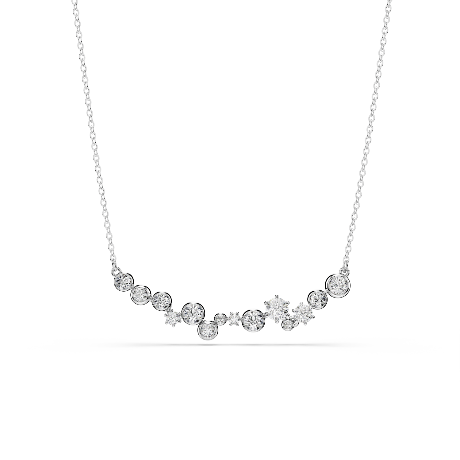 Swarovski - Collana Constella, Taglio misto, Bianca, Placcato rodio Ref. 5722473 - SWAROVSKI