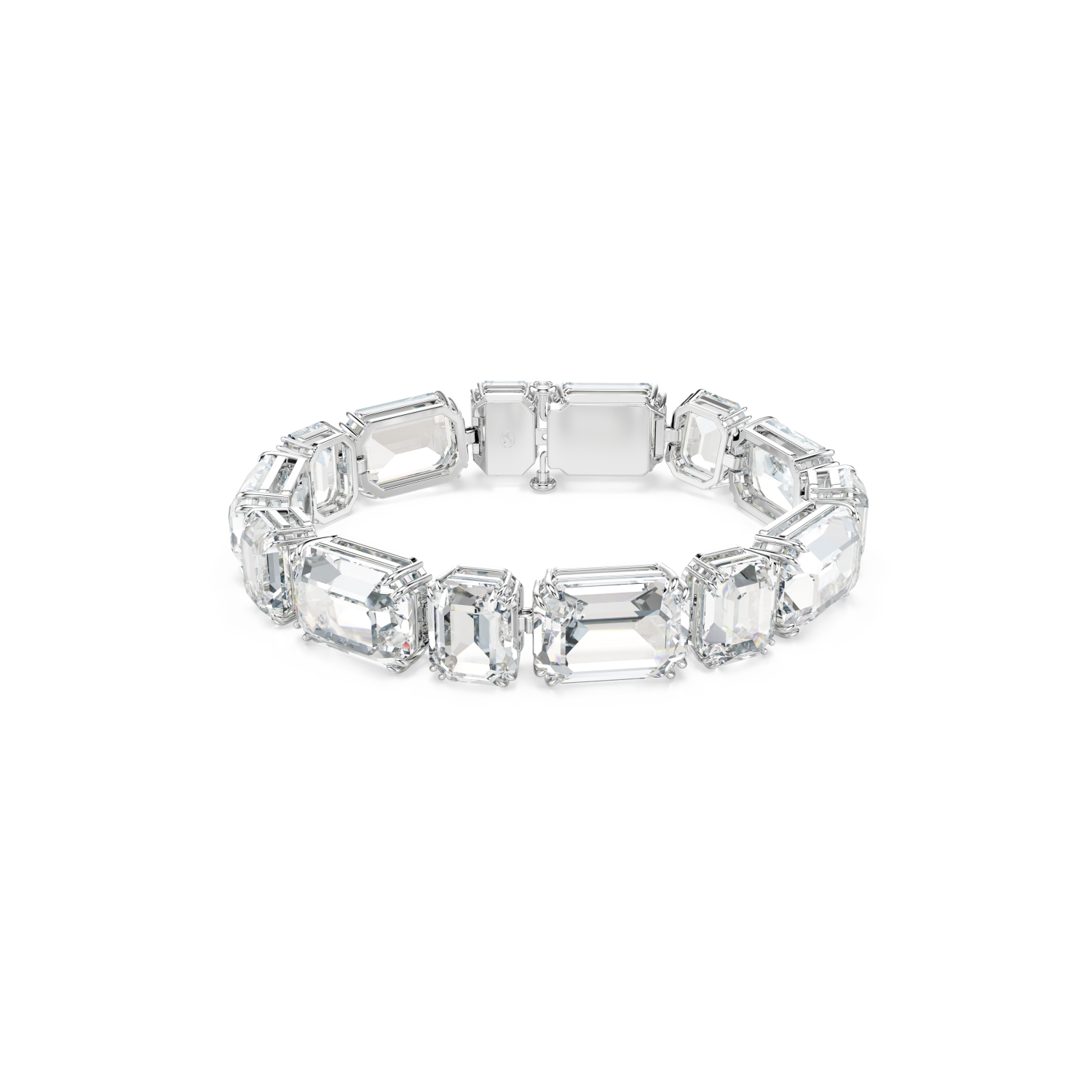 Swarovski - Bracciale Tennis Millenia, Taglio ottagonale, Bianco, Placcato rodio Ref. 5705770 - SWAROVSKI