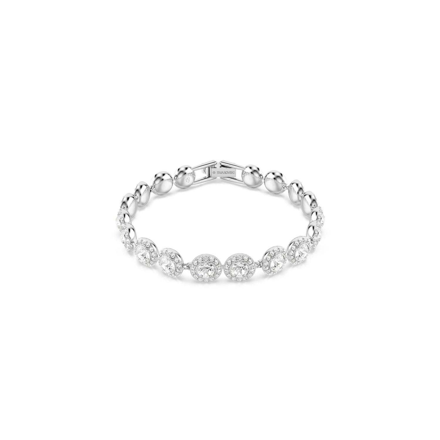 Swarovski - Braccialetto Una, Taglio Round, Bianco, Placcato rodio Ref. 5682279 - SWAROVSKI