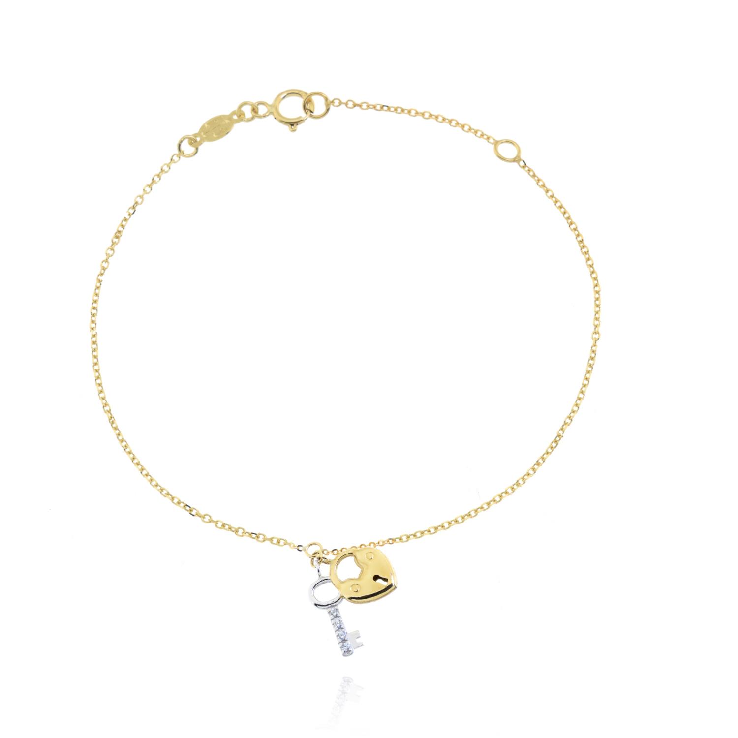 Bracciale in Oro Giallo Simbolo Cuore Ref. 766983 - FACCO