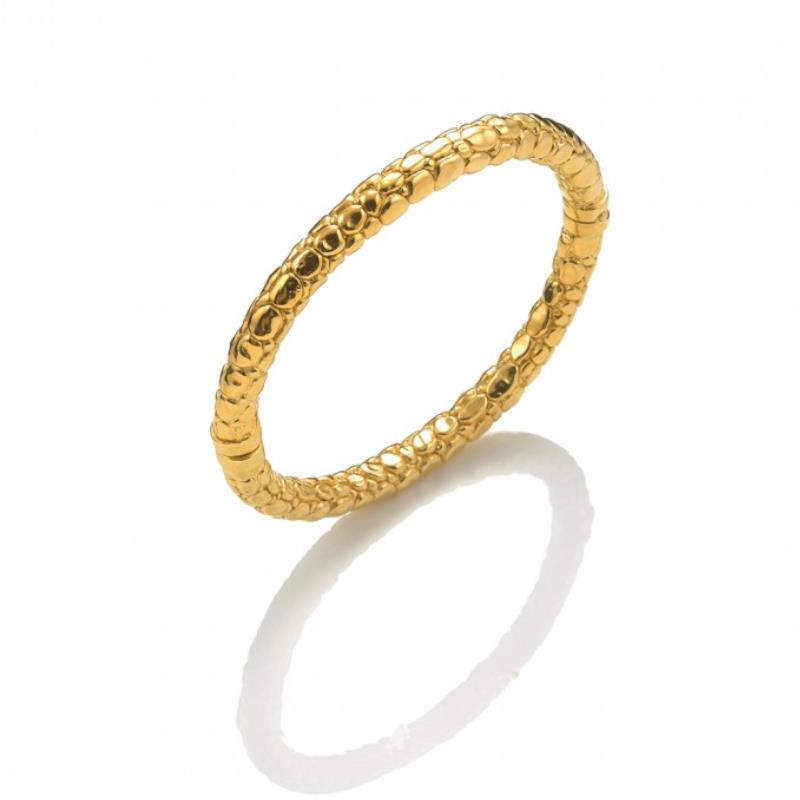 Giovanni Raspini - Bangle Crocodile Piccolo Dorato Ref. 10672 - GIOVANNI RASPINI