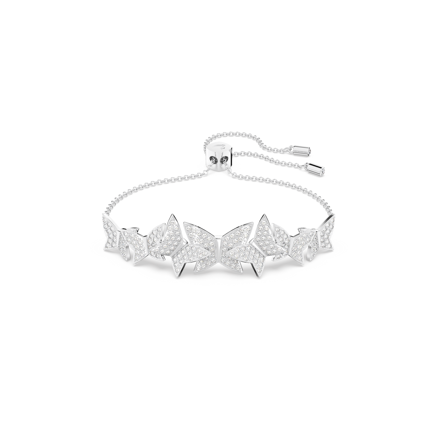 Swarovski - Braccialetto Lilia, Farfalla, Bianco, Placcato rodio Ref. 5636429 - SWAROVSKI