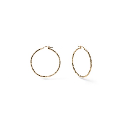 UNOAERRE - Orecchini a cerchio diamantati in Bronzo Ref. 2732 - UNOAERRE