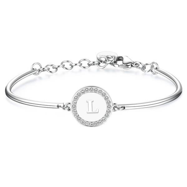 BRACCIALE BROSWAY - Bracciale CHAKRA in acciaio lettera L Ref. BHK135 - BROSWAY