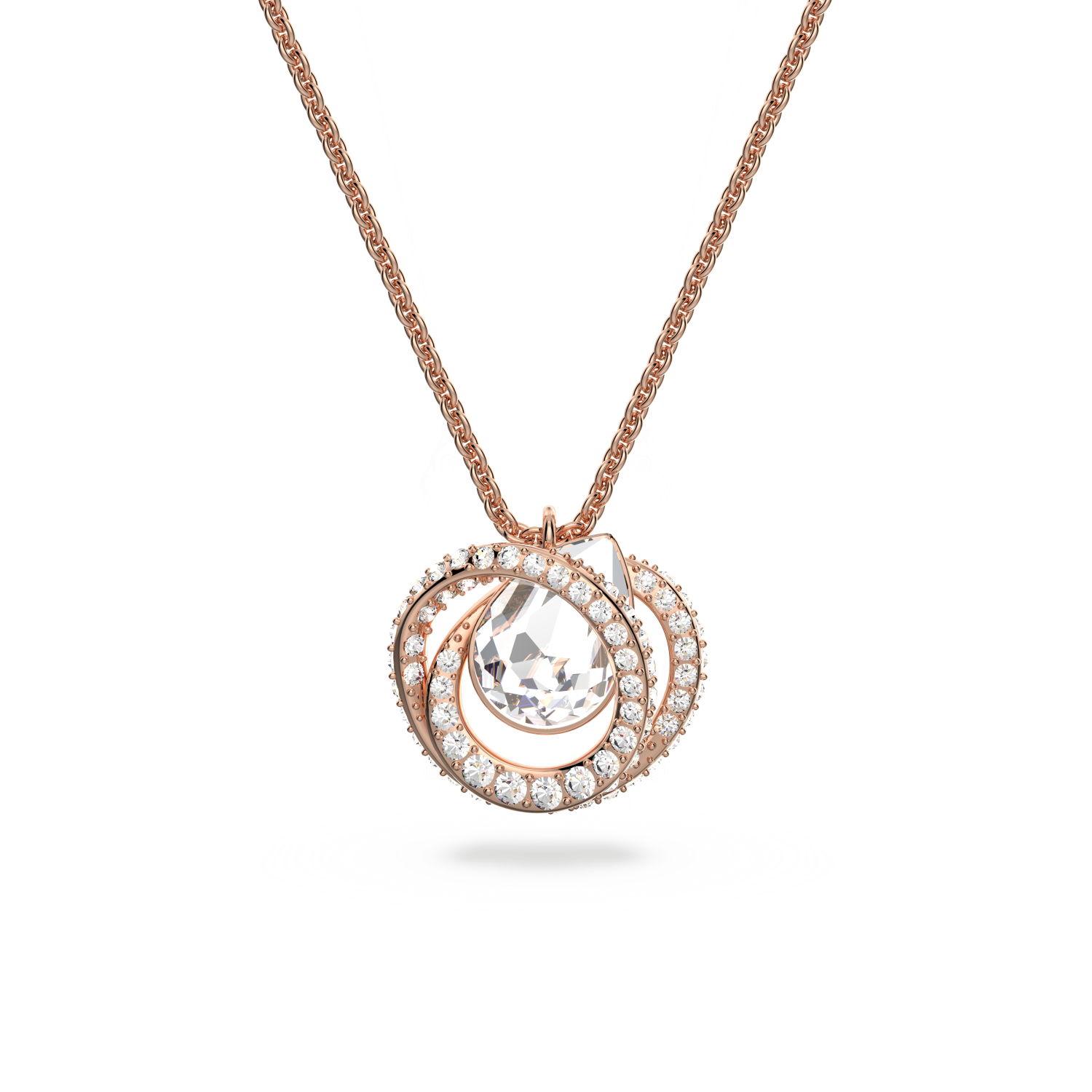 Swarovski - Pendente Generation, Bianco, Placcato color oro rosa Ref. 5636513 - SWAROVSKI