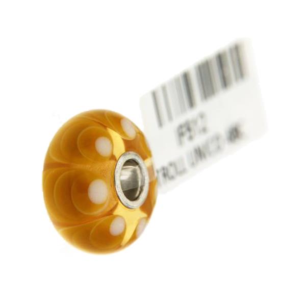Trollbeads Unico in Vetro - OOAK Original Trollbeads Giallo Rif. UNICO 48C - TROLLBEADS