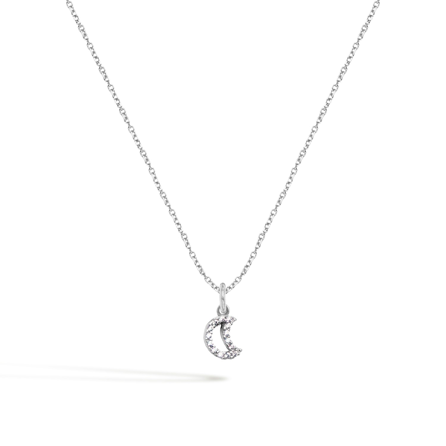 Collana Luna in Oro 9 Kt e Zirconi  Ref. C0227B9 - FACCO