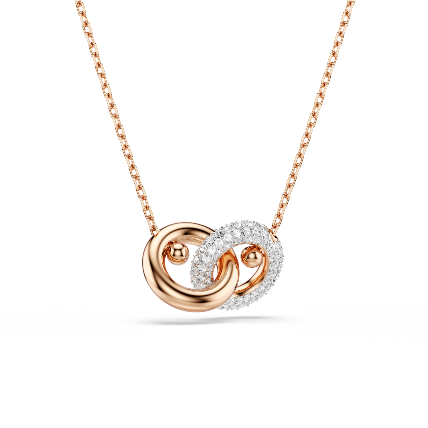 Swarovski - Pendente Dextera, Taglio Round, Bianco, Placcato color oro rosa Ref. 5738200 - SWAROVSKI