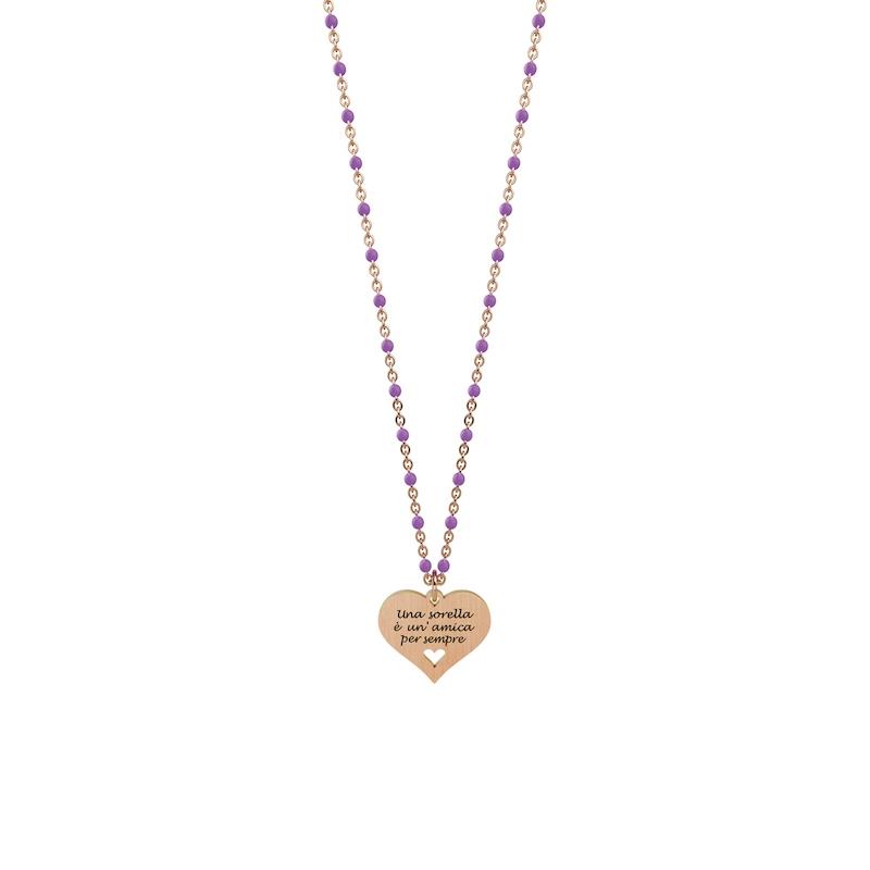 Gioielli Kidult - Girocollo in acciaio 316L e PVD Ros&eacute; Ref. 751079 - KIDULT