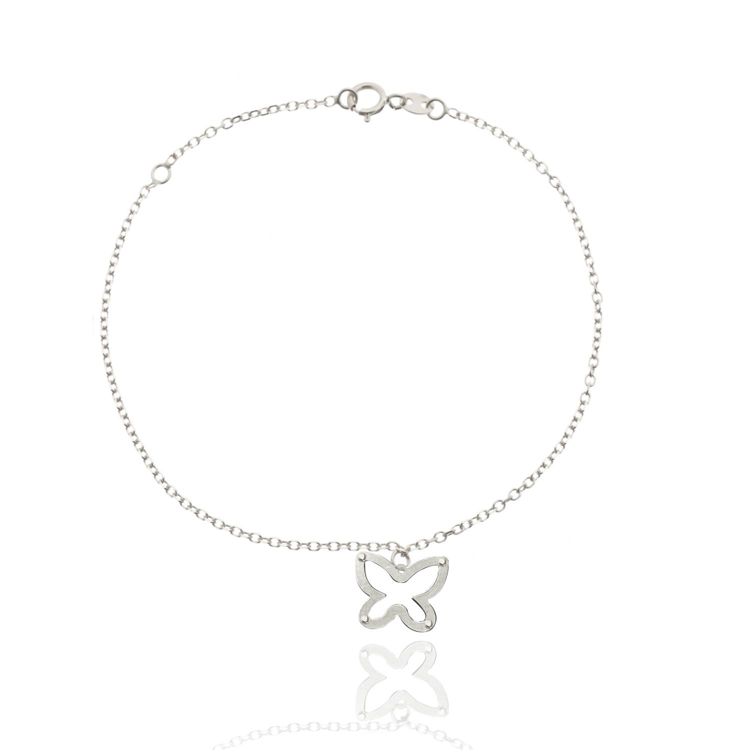 Bracciale in Oro Bianco Simbolo Farfalla Ref. 769657 - FACCO