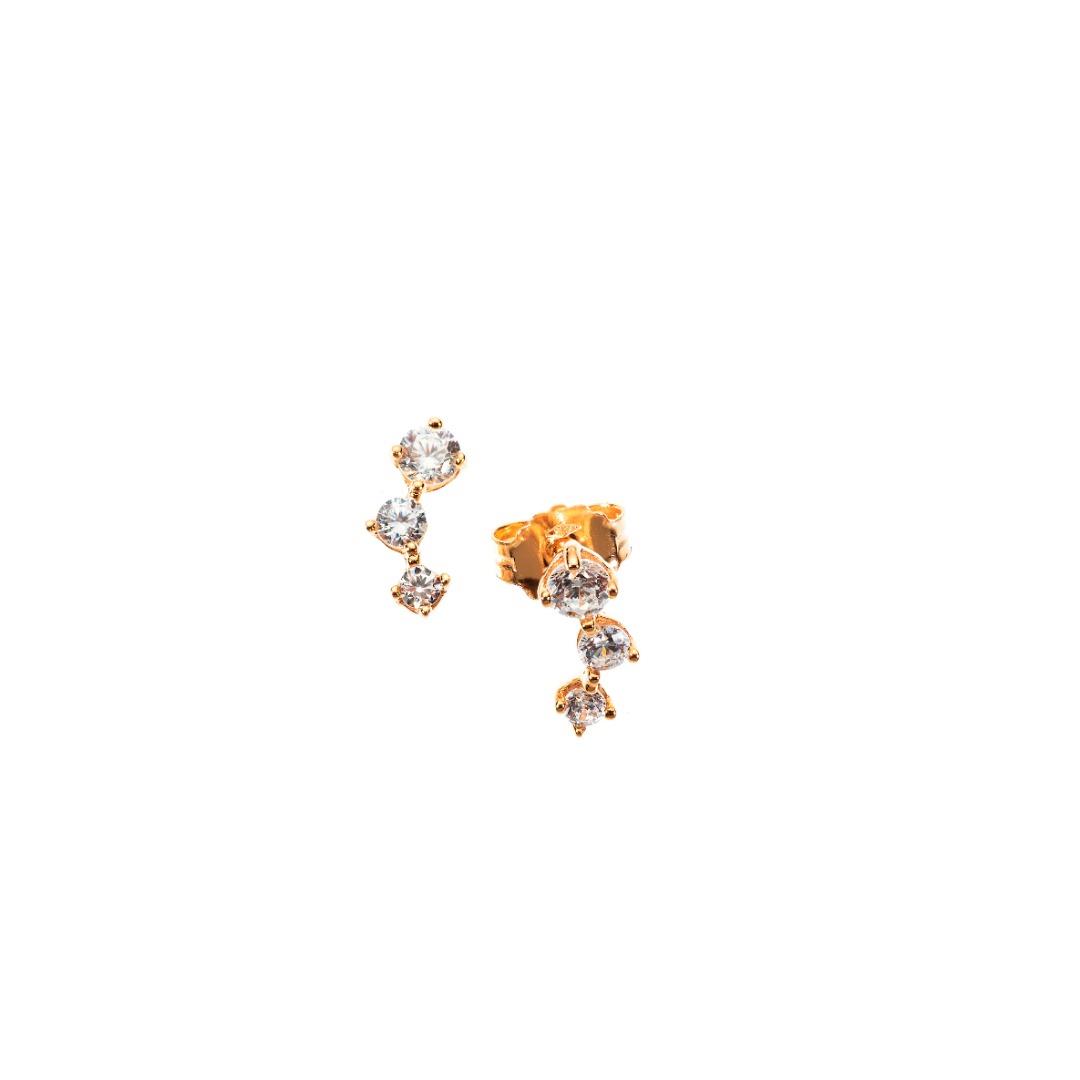 Orecchini in Oro Giallo e Zirconi Ref. 770560 - FACCO