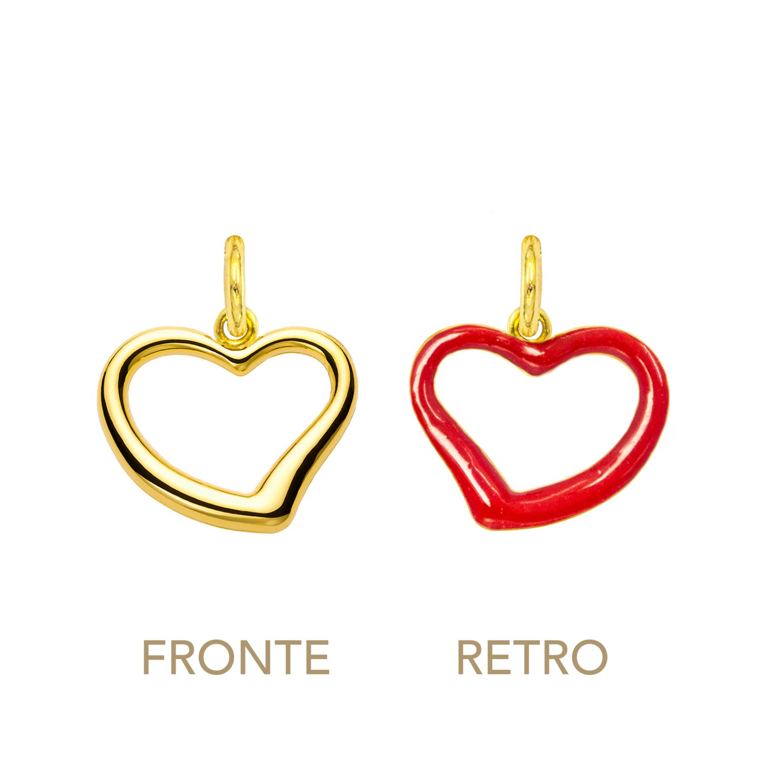 Charm Cuore in Oro 9 Kt  Ref. A0589G9 - FACCO