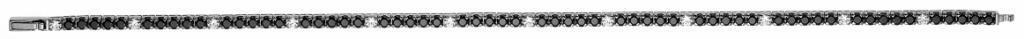 Bracciale Tennis Zancan da uomo in Argento e Spinelli neri Ref. ESB080 - ZANCAN