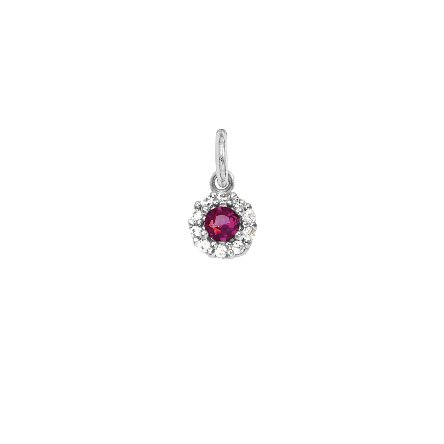 Charm Rubino in Oro 9 Kt e Zirconi  Ref. A0300B9 - FACCO