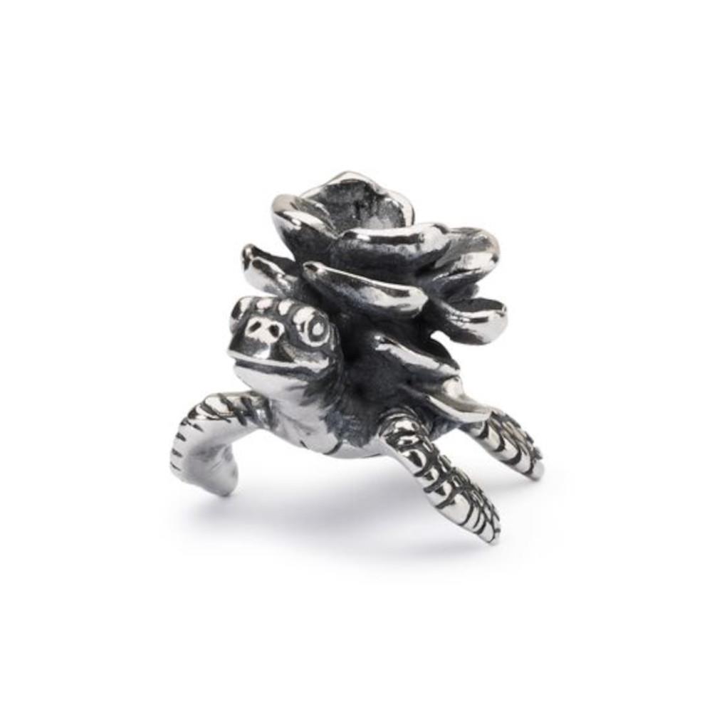 Trollbeads Bead in Argento - Turtle Flower Ref. TAGBE-40115 - TROLLBEADS