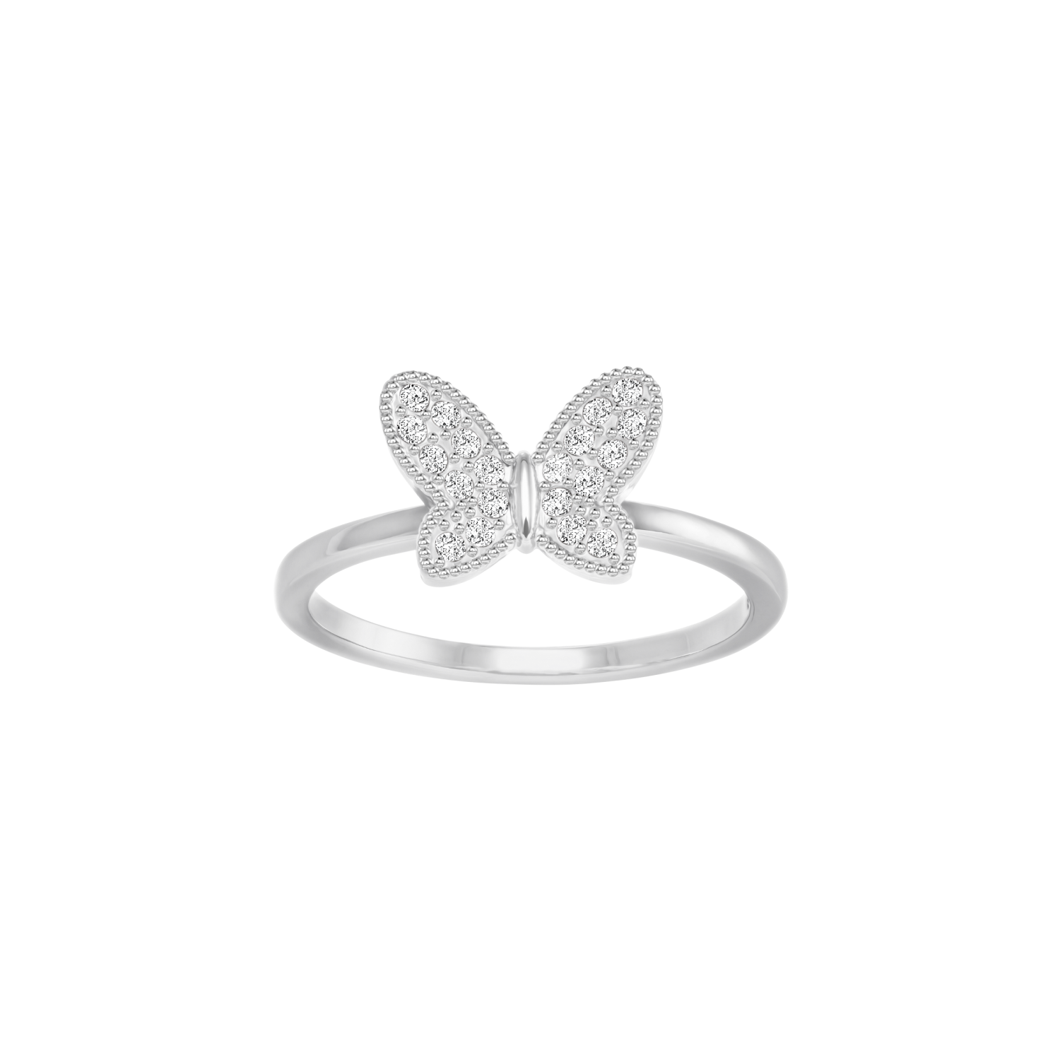Swarovski - Anello Field Butterfly, bianco, placcatura rodio Ref. 5284086 - SWAROVSKI