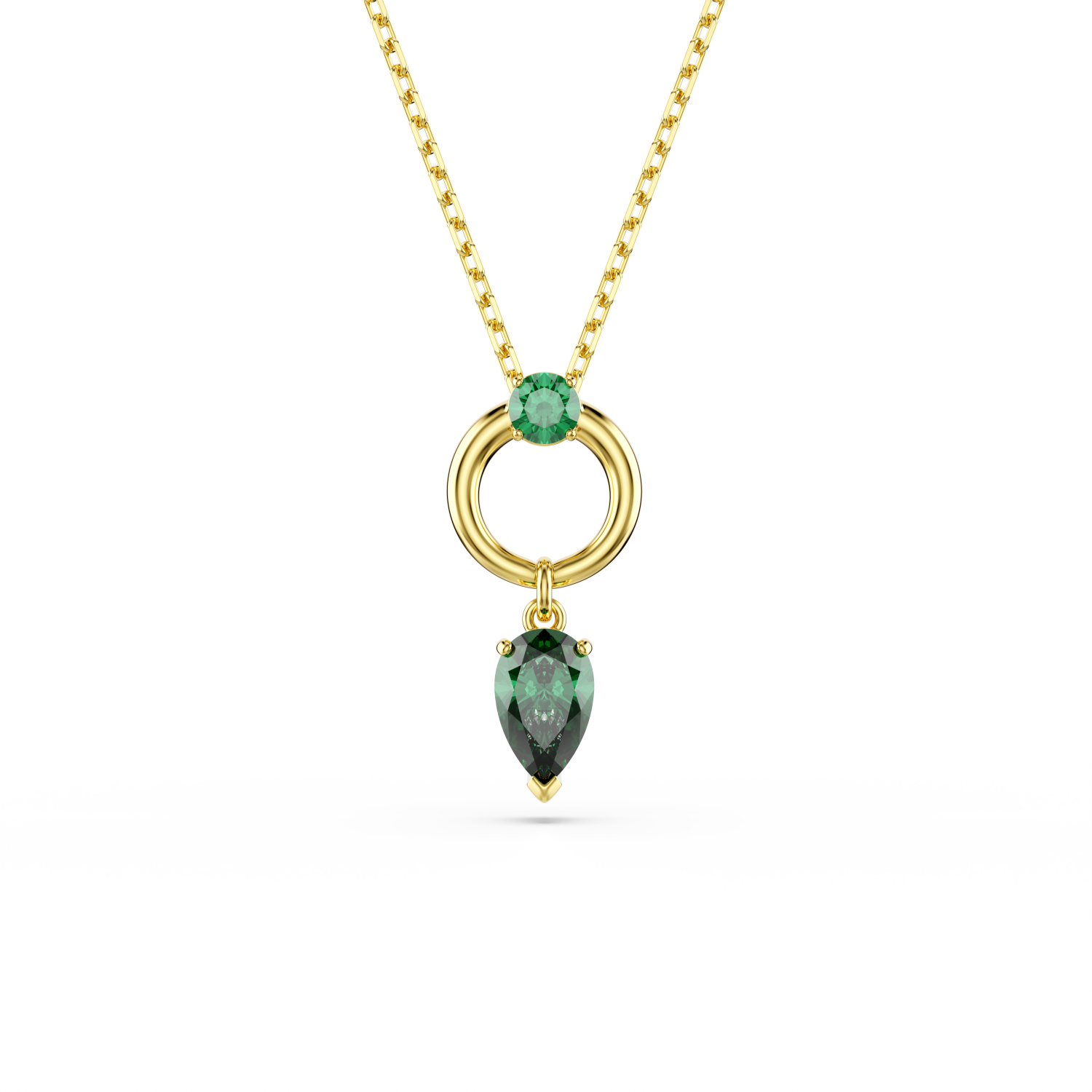 Swarovski - Pendente Mesmera, Taglio misto, Verde, Placcato color oro Ref. 5732484 - SWAROVSKI