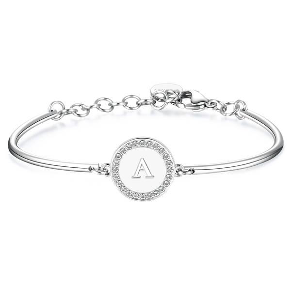 Bracciale CHAKRA in acciaio lettera A - BROSWAY