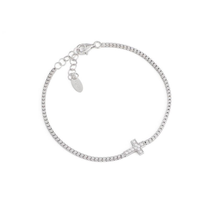 Bracciale Amen - Croce con Zirconi Ref. BCRB - AMEN