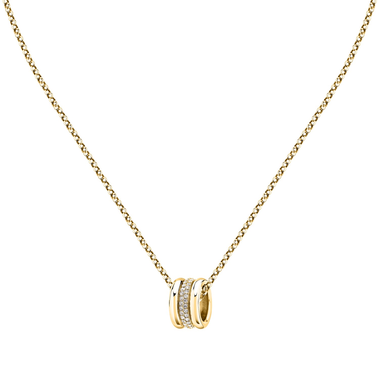 Collana Morellato Vintage in acciaio, con finitura oro giallo, con cristalli - SAZJ09 - MORELLATO