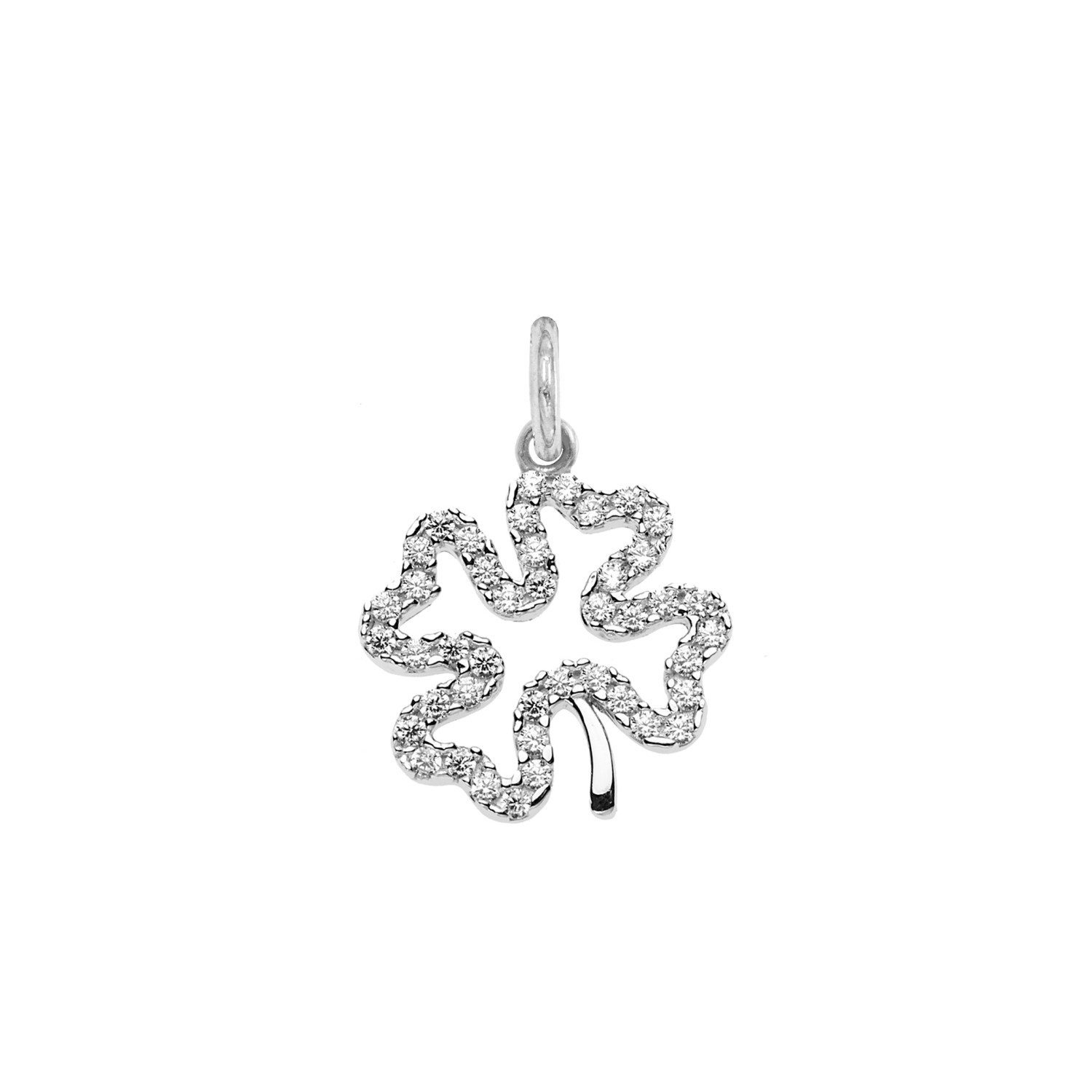 Charm Quadrifoglio in Oro 9 Kt e Zirconi  Ref. A0225B9 - FACCO
