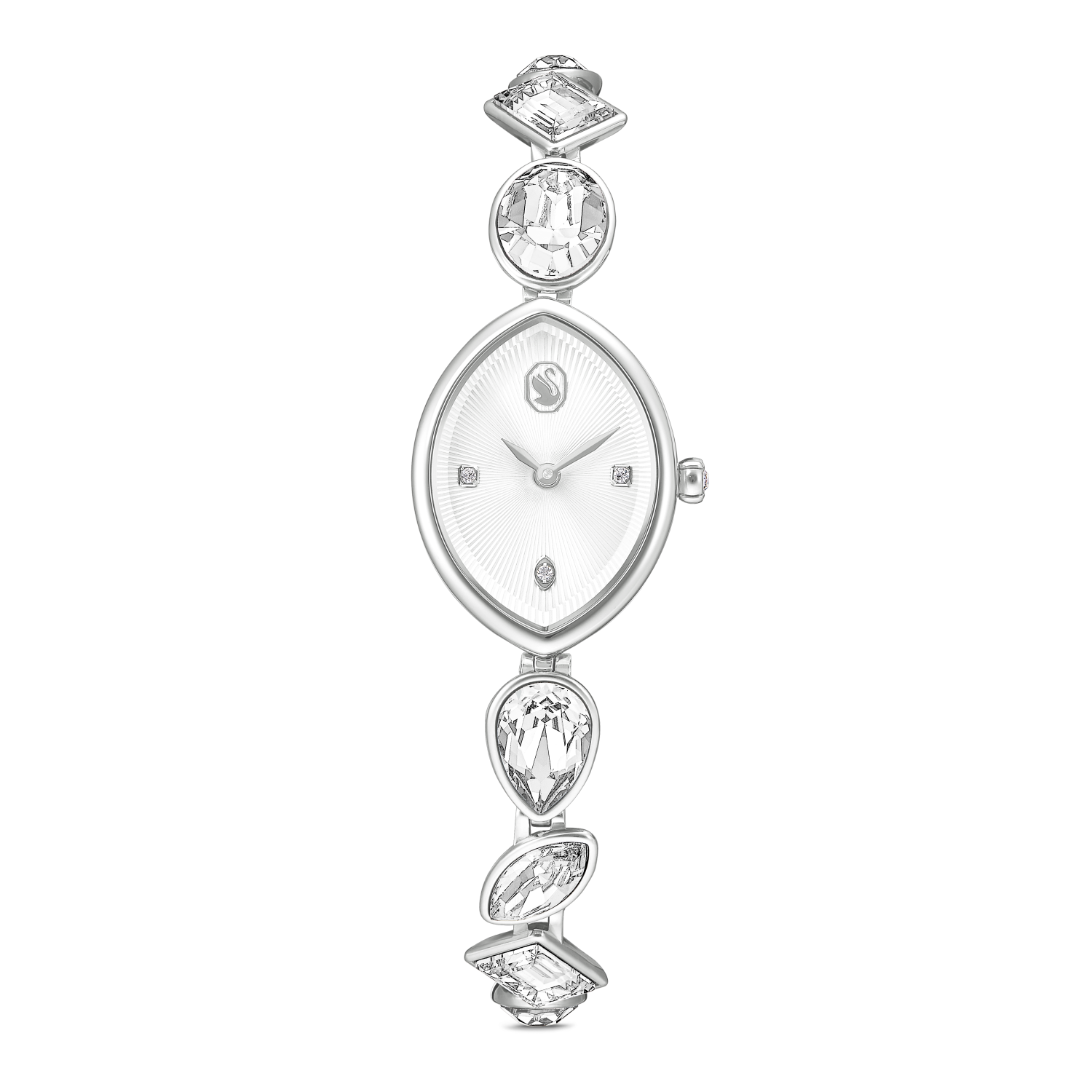 Swarovski - Orologio Gema, Bracciale in cristallo, Tono argentato, Acciaio inossidabile Ref. 5737955 - SWAROVSKI