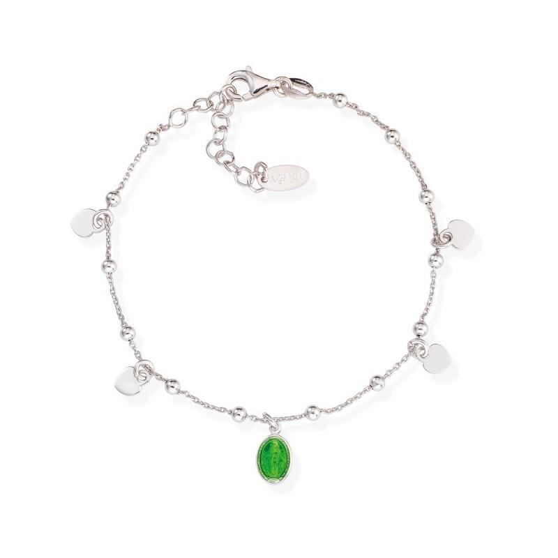 Bracciale Amen - Miracolosa in smalto verde Ref. BRMSHBV - AMEN