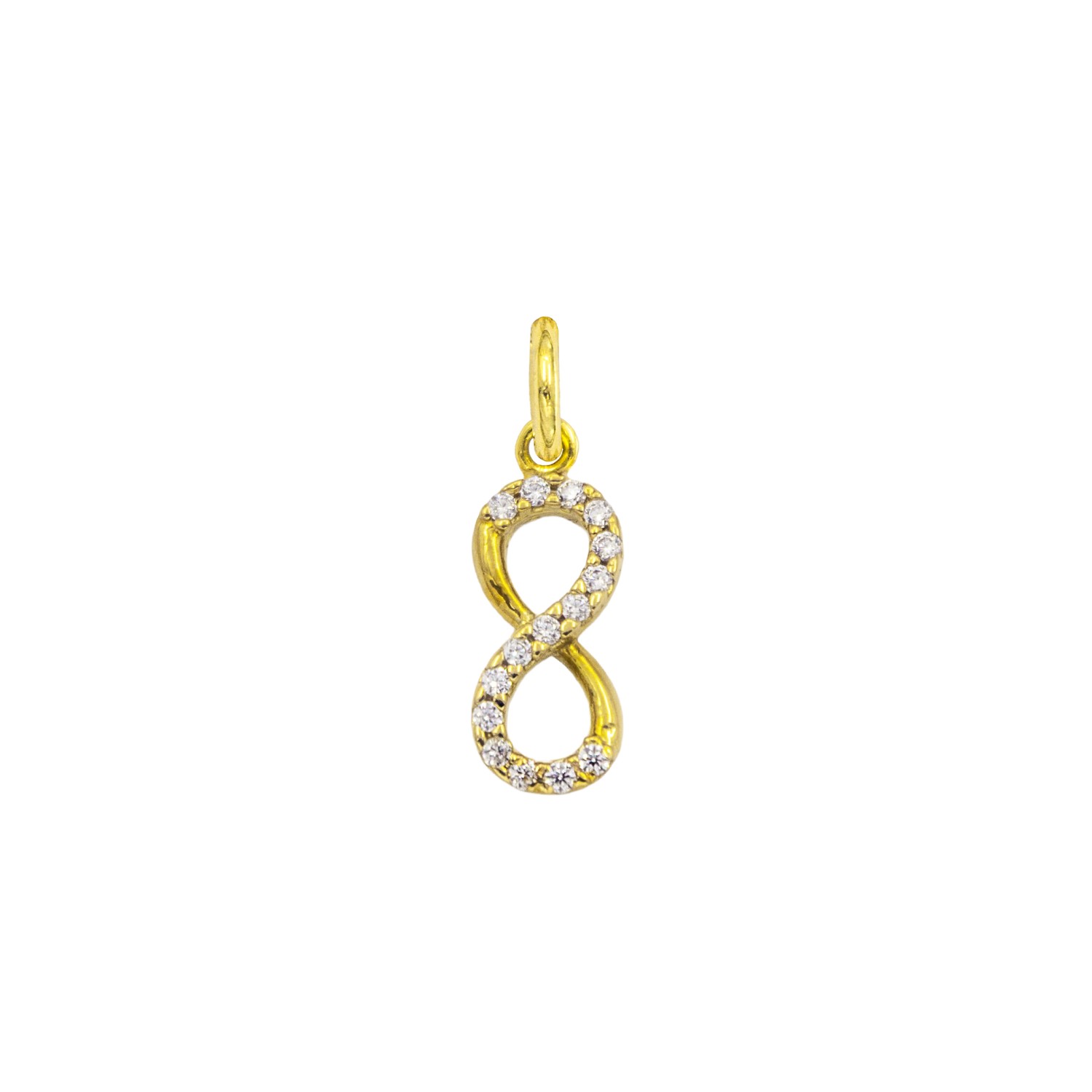 Charm Infinito in Oro 9 Kt e Zirconi  Ref. A0295G9 - FACCO
