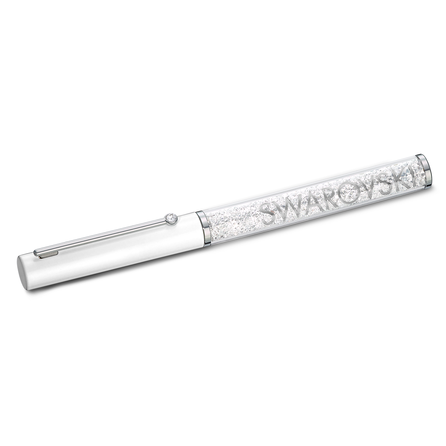 Swarovski - Penna a sfera Crystalline Gloss, Bianco, Cromato Ref. 5568761 - SWAROVSKI