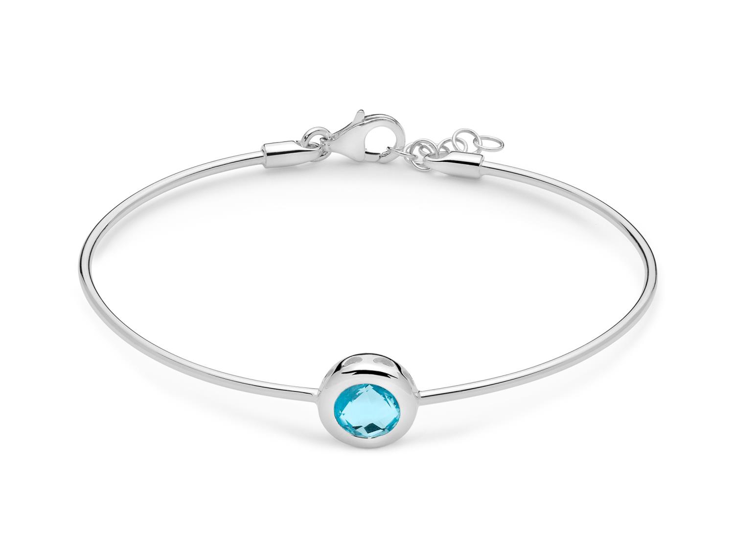 Bracciale Miluna Gemma del Cielo rigido con Topazio tondo Ref. BRD928 - MILUNA