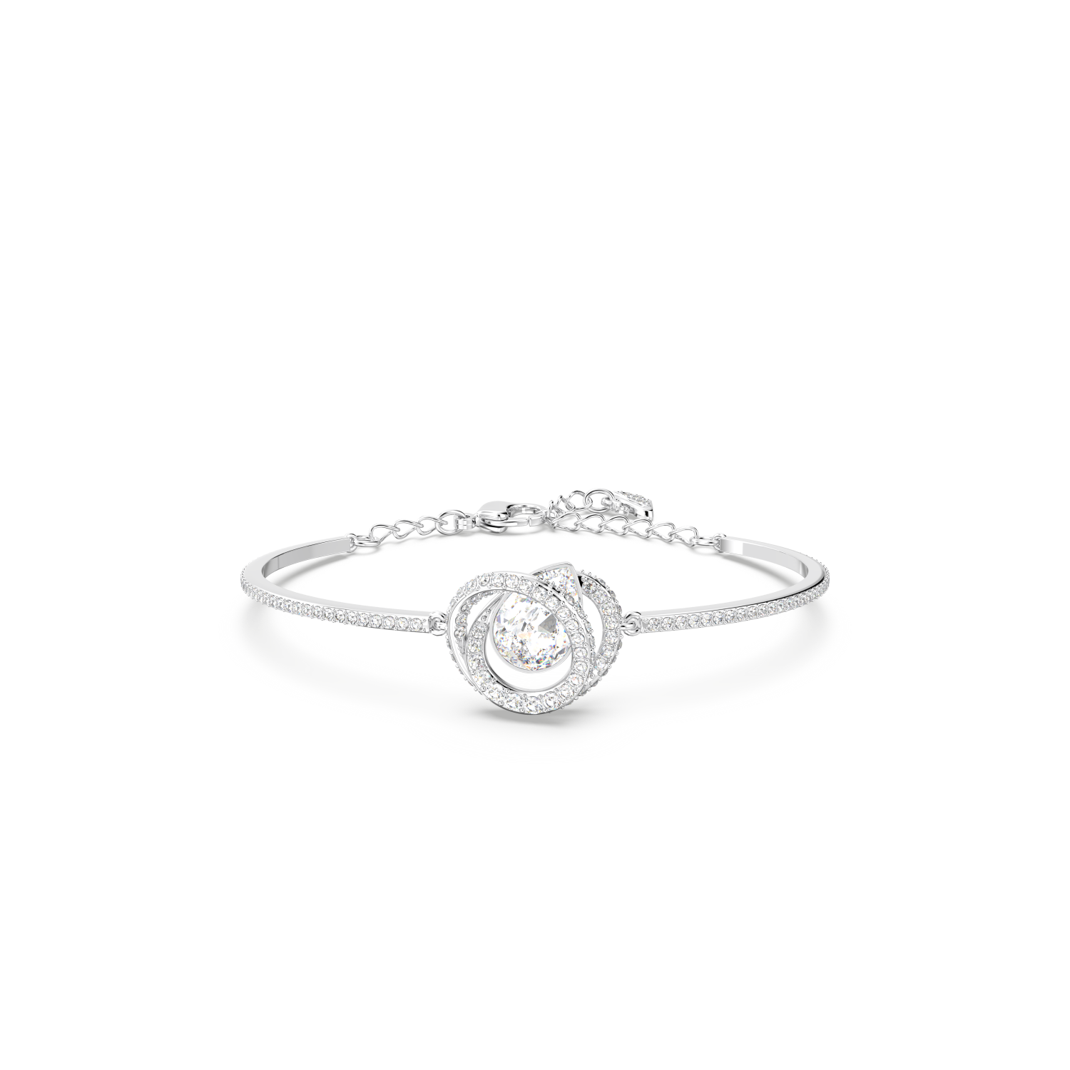 Swarovski - Bracciale rigido Generation, Bianco, Placcato rodio Ref. 5636592 - SWAROVSKI