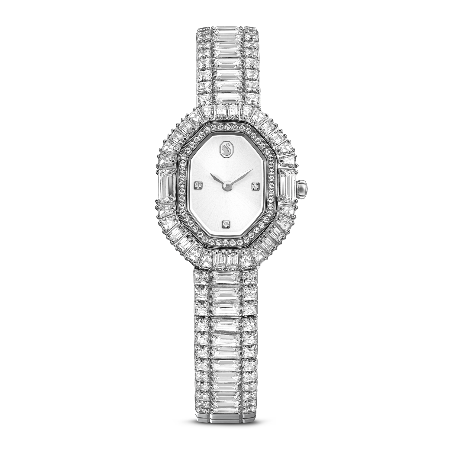 Swarovski - Orologio Matrix octagon, Taglio baguette, Bracciale di metallo, Tono argentato, Acciaio inossidabile Ref. 5724516 - SWAROVSKI