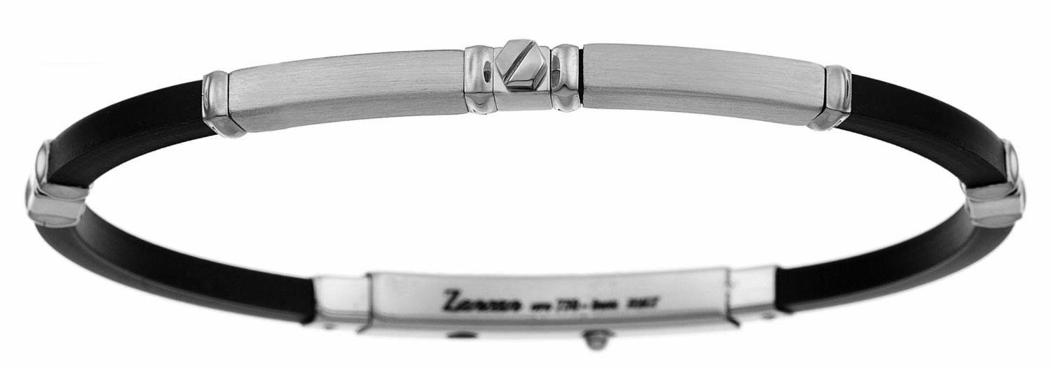 Bracciale Zancan da uomo in Argento e Caucci&ugrave; Ref. ESB030B-N - ZANCAN